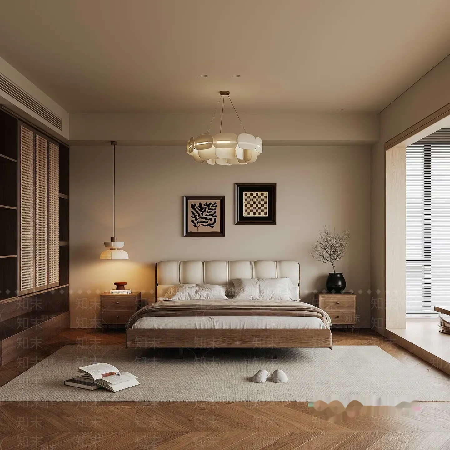 Modern Bedroom Design 3D Model – 19226 – VRAY Render