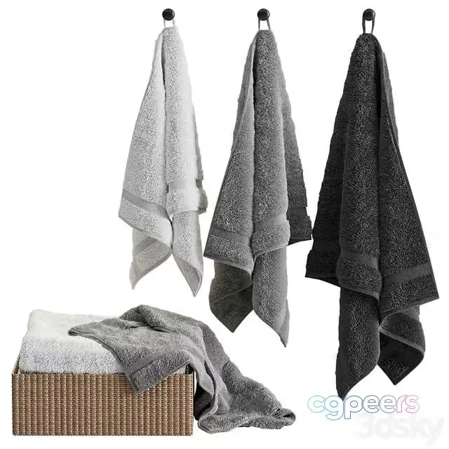 3ds Max Free – Bathroom Towel Set 09