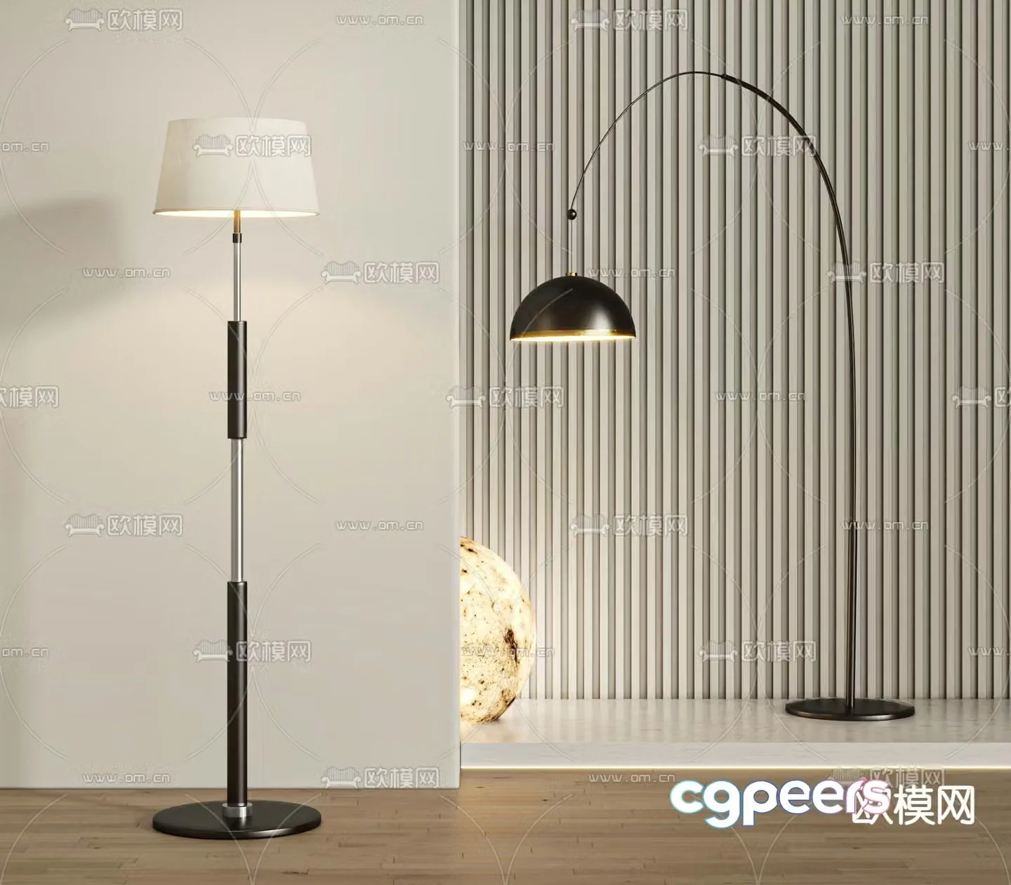 Floor lamp Fishing lamp 3d model