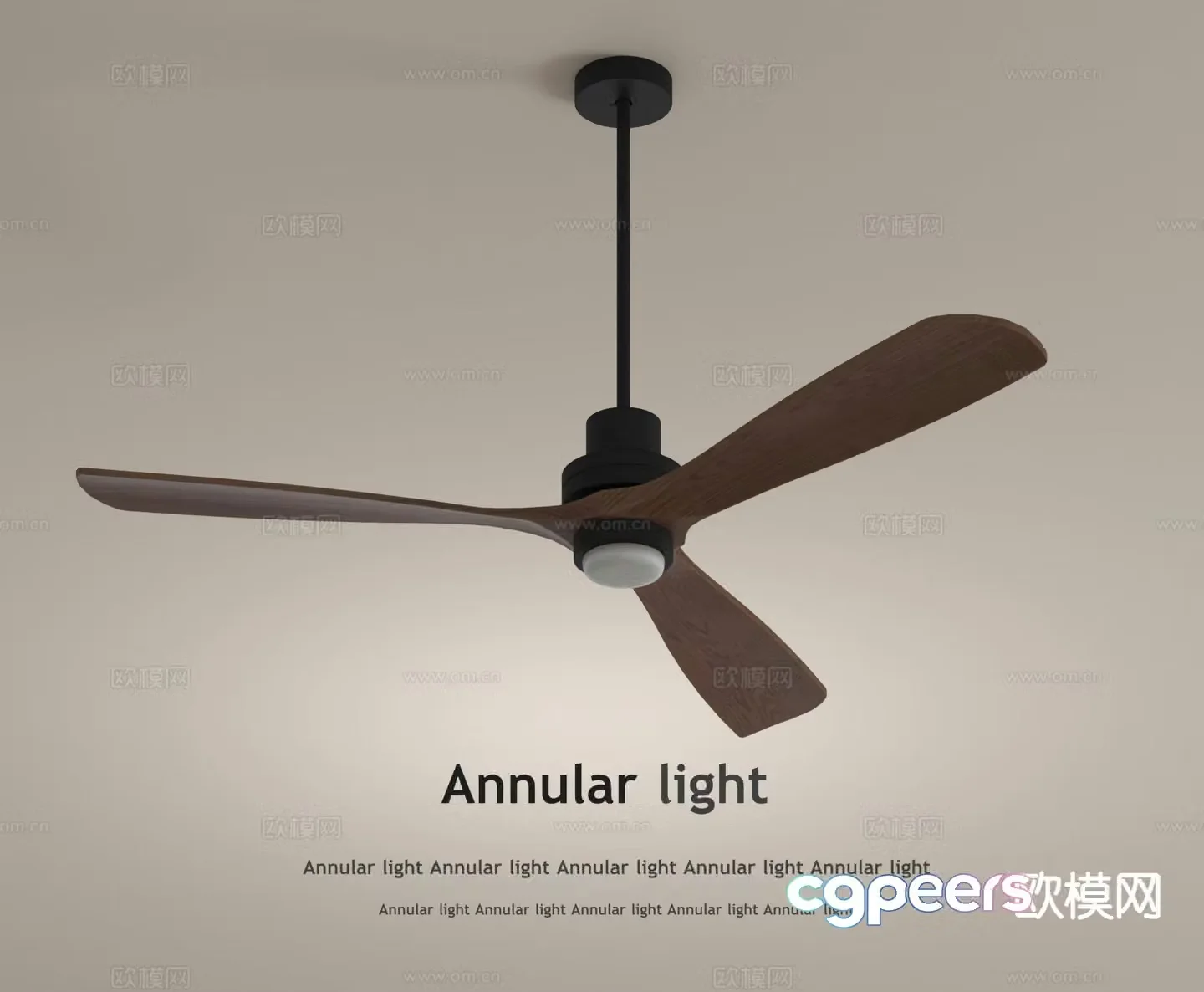 Wabi-sabi fan lamp 3d model