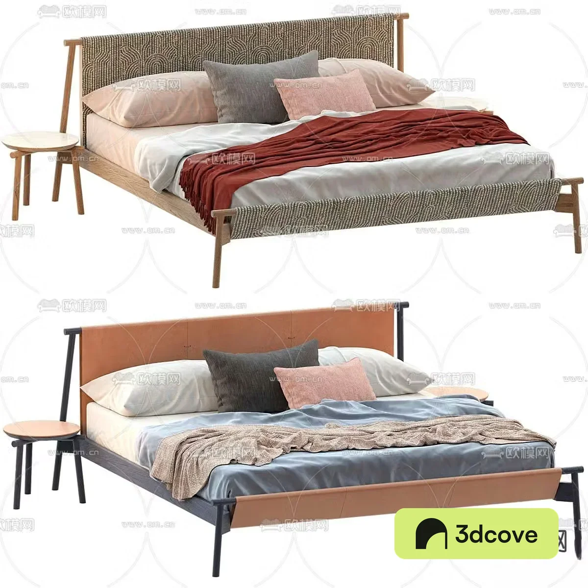Wabi-sabi double bed