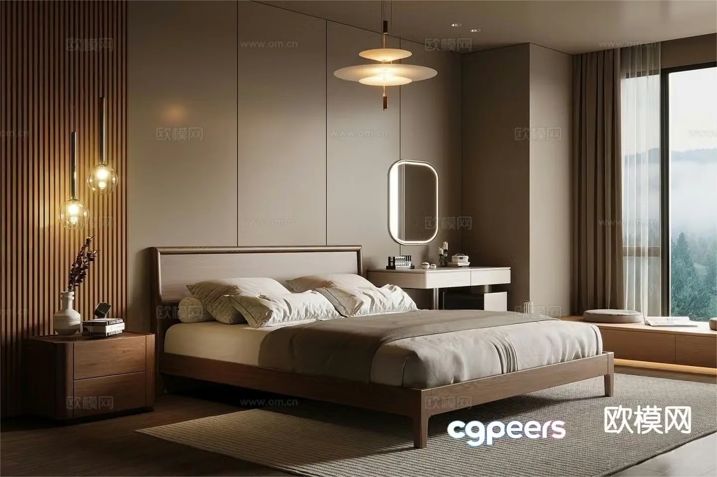 Medieval style bedroom master bedroom 3d model