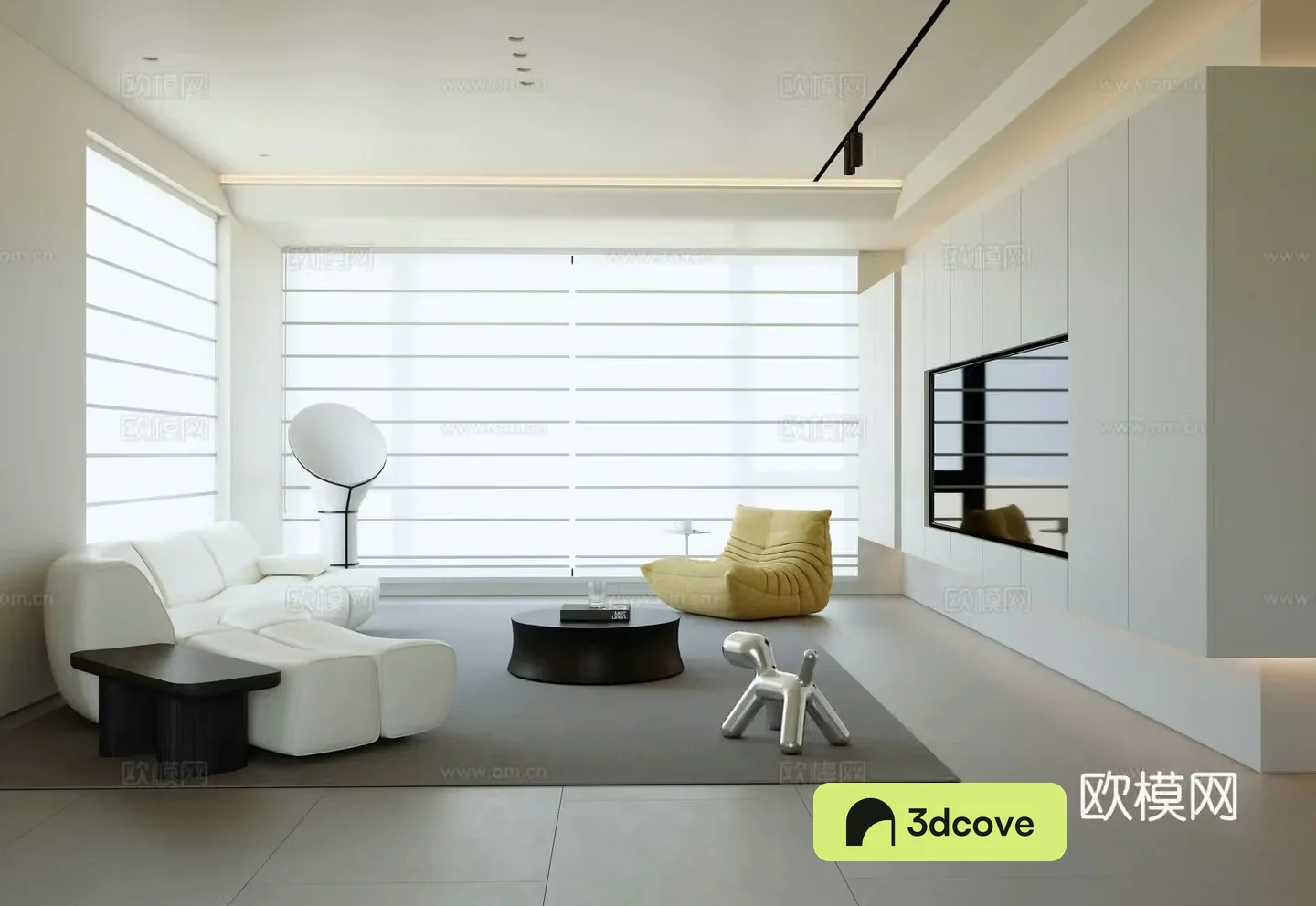 Modern minimalist living room