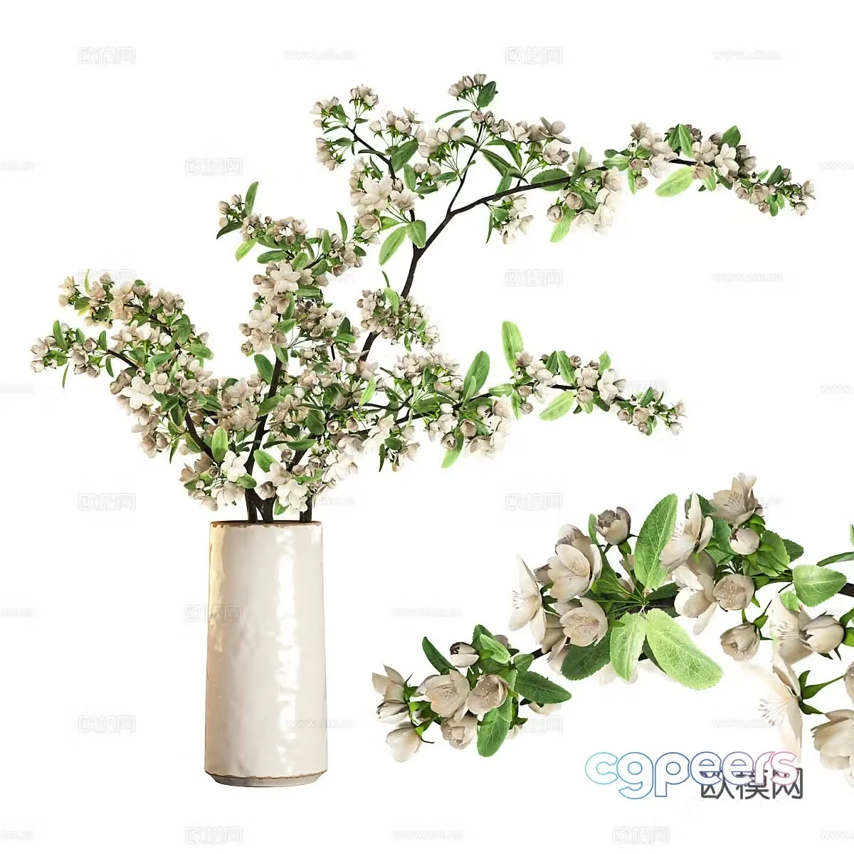 vase flowers flower arrangement flowers 3d model
