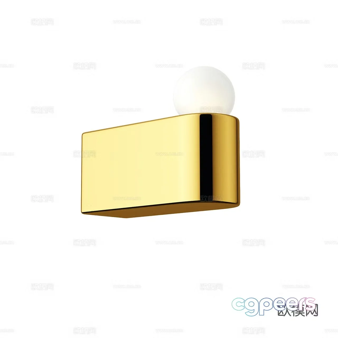 Michael modern wall lamp minimalist wall lamp metal wall lamp glass wall lamp 3d model