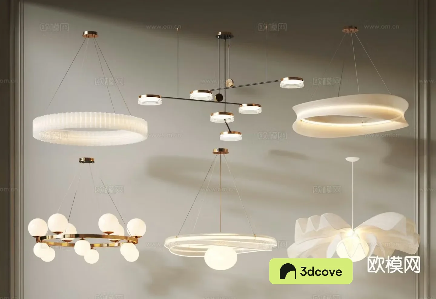 Multi-head chandelier glass chandelier