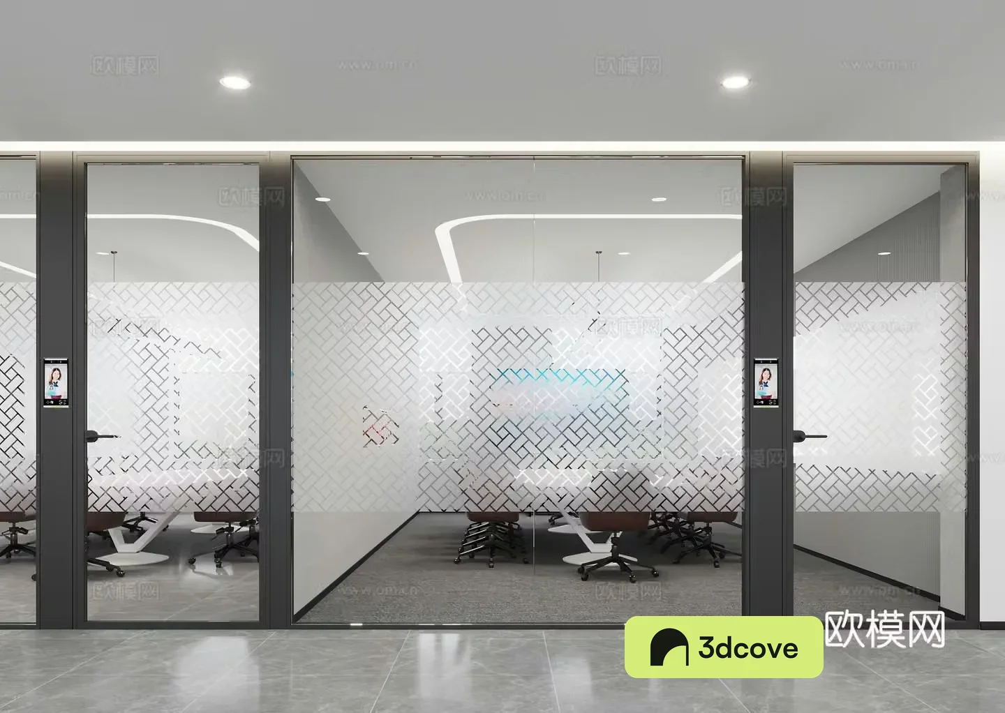 Glass partition office partition