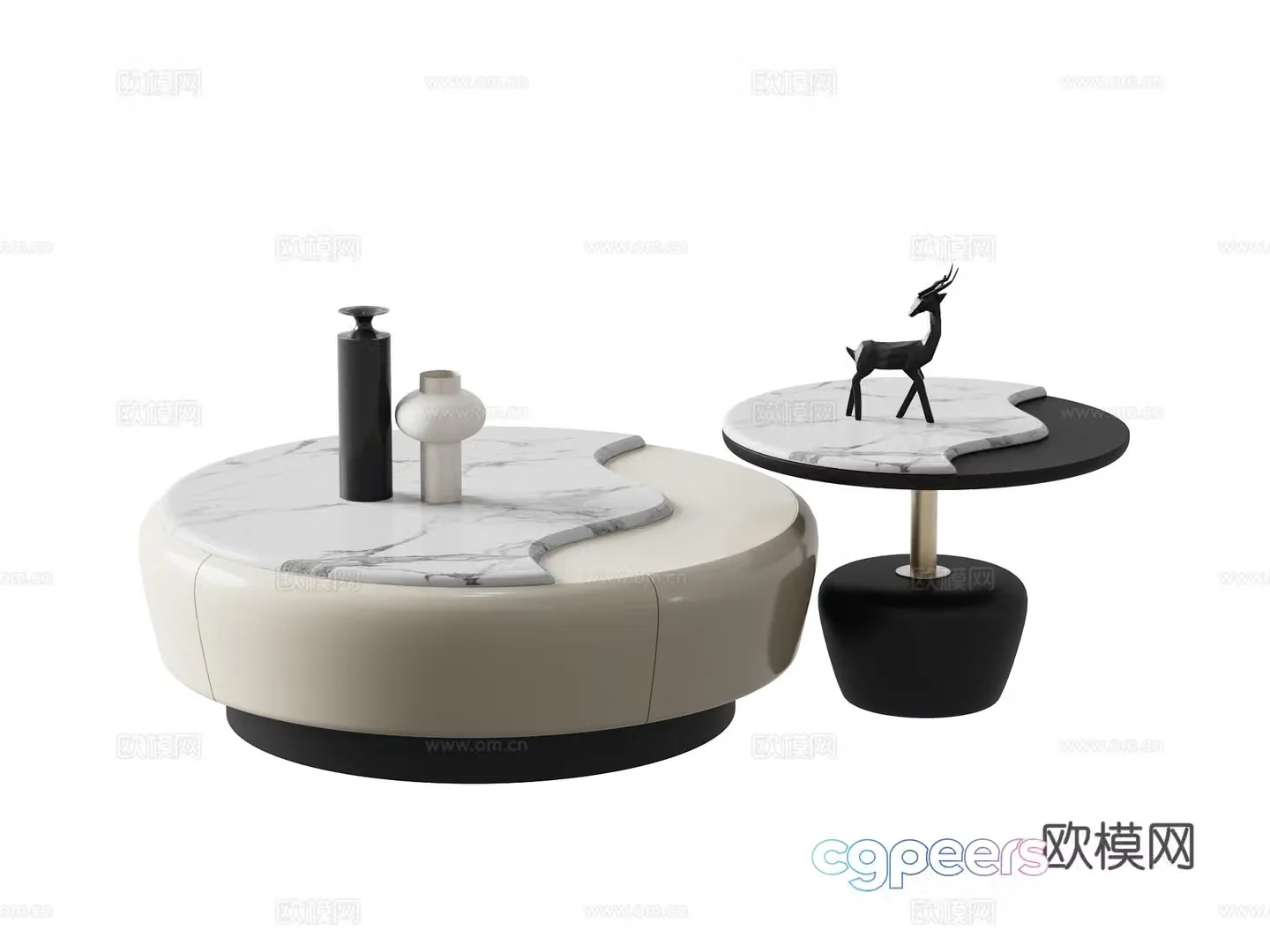 Modern coffee table jewelry ornaments 3d model