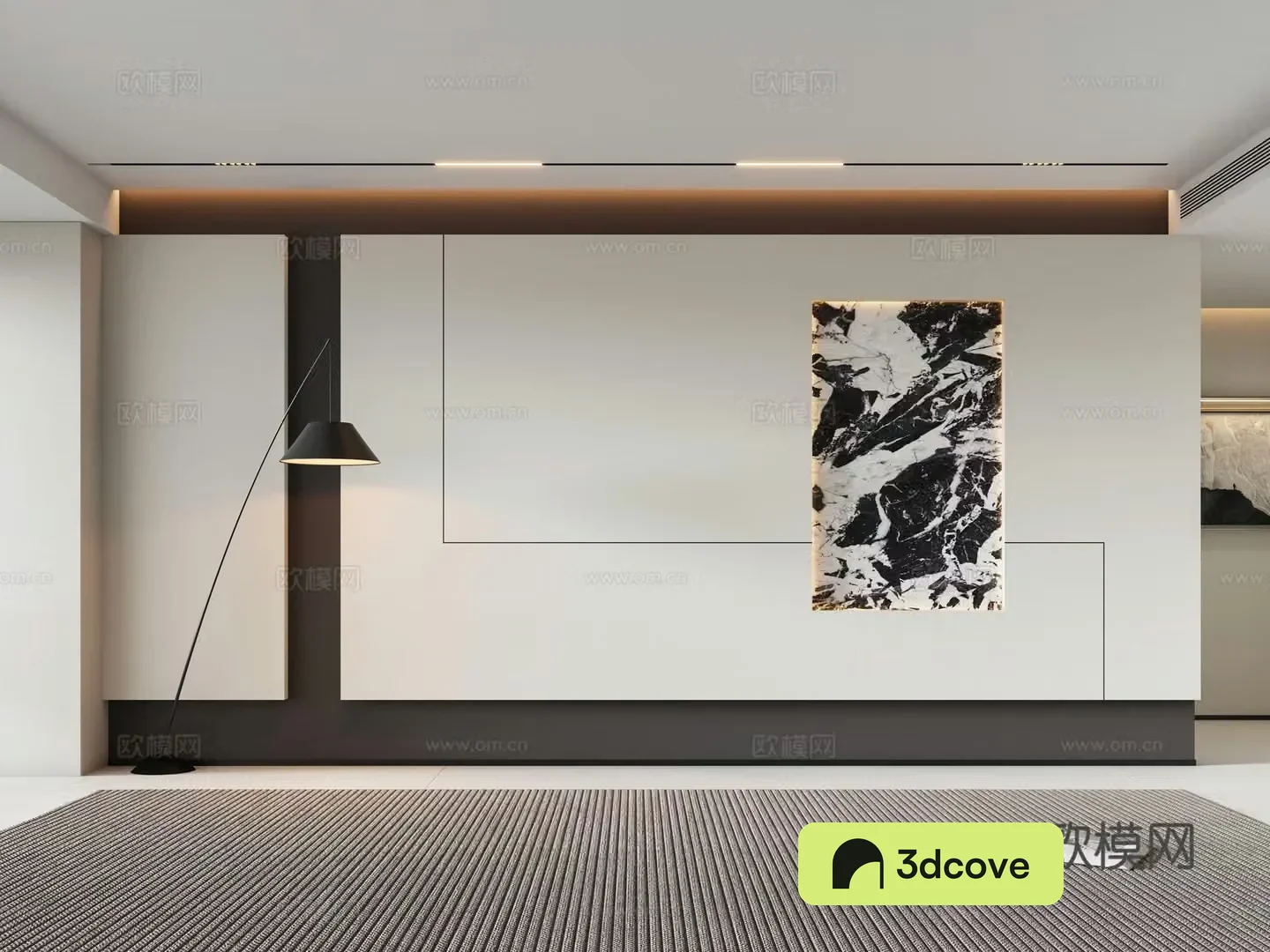 Modern minimalist sofa background wall