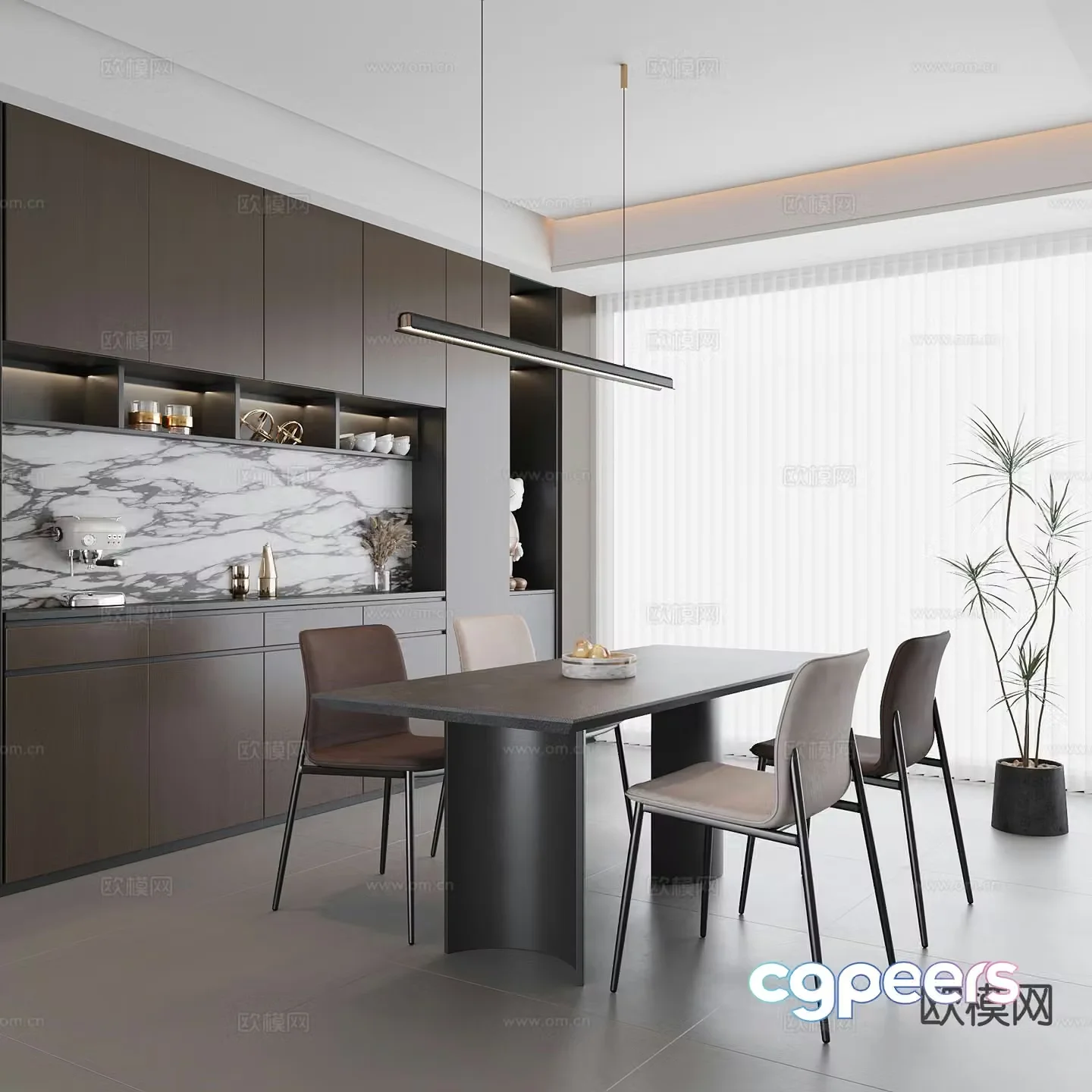 Italian restaurant 3d model