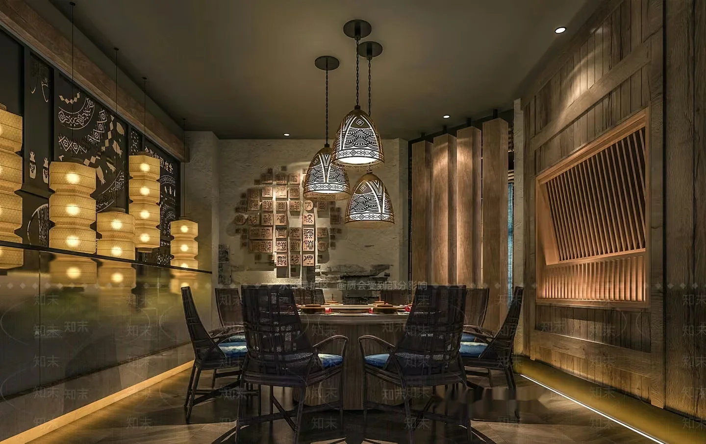 Modern Dining Room 3D Model – 2440 – VRAY Render