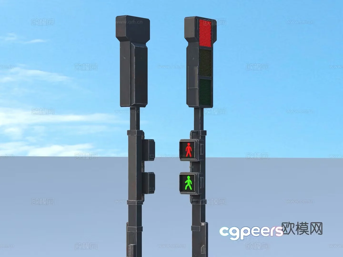 Traffic light Traffic light Indicator light 3d model