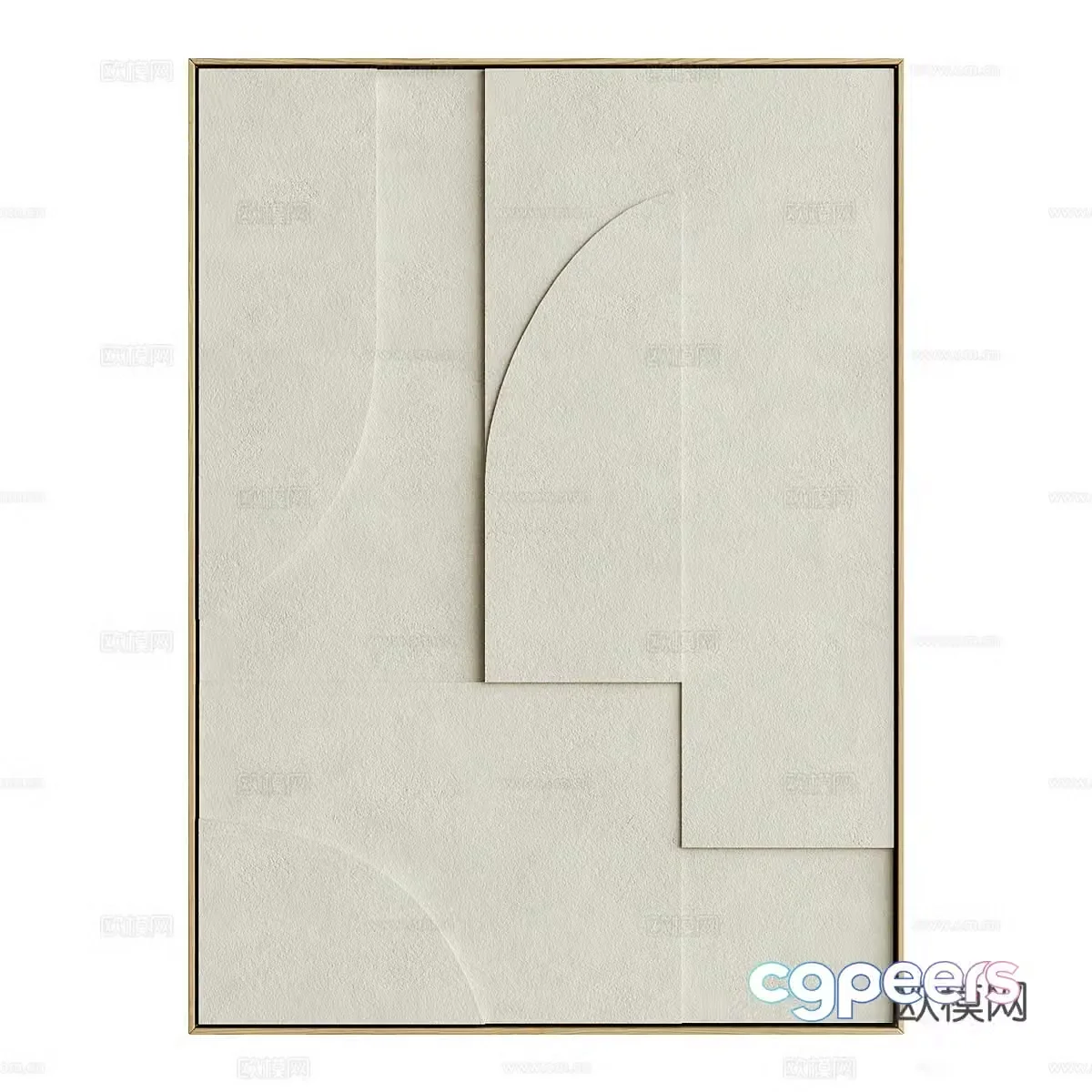 New Chinese style Wasabi hanging painting picture frame 3d model