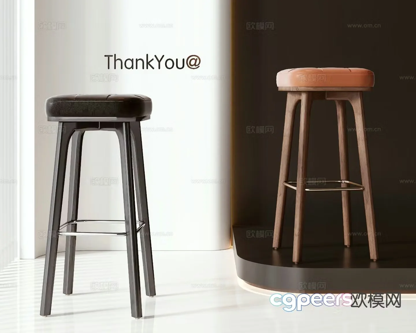Modern bar stool bar stool high stool 3d model