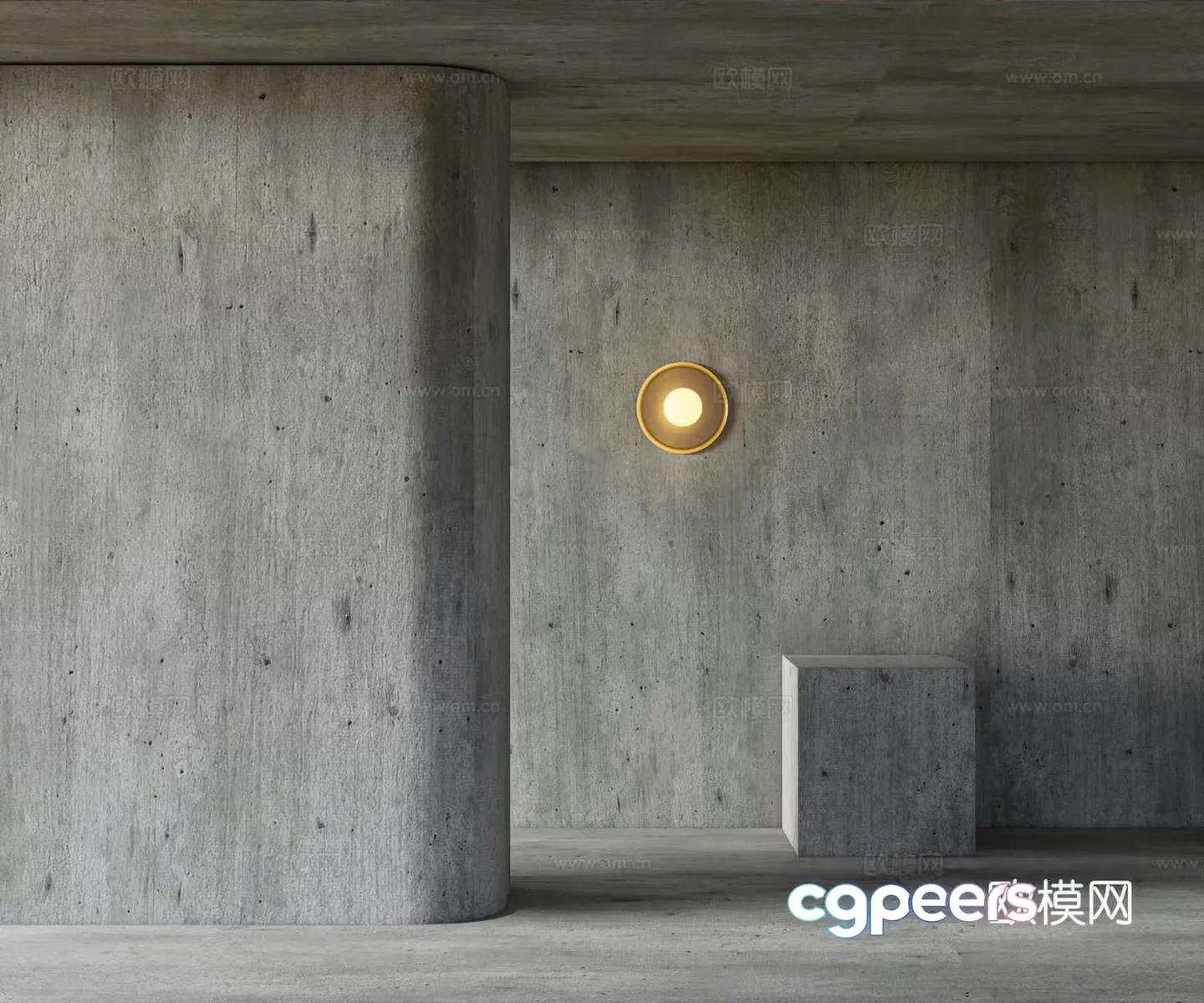 Modern paint fair-faced concrete cement paint 3d model