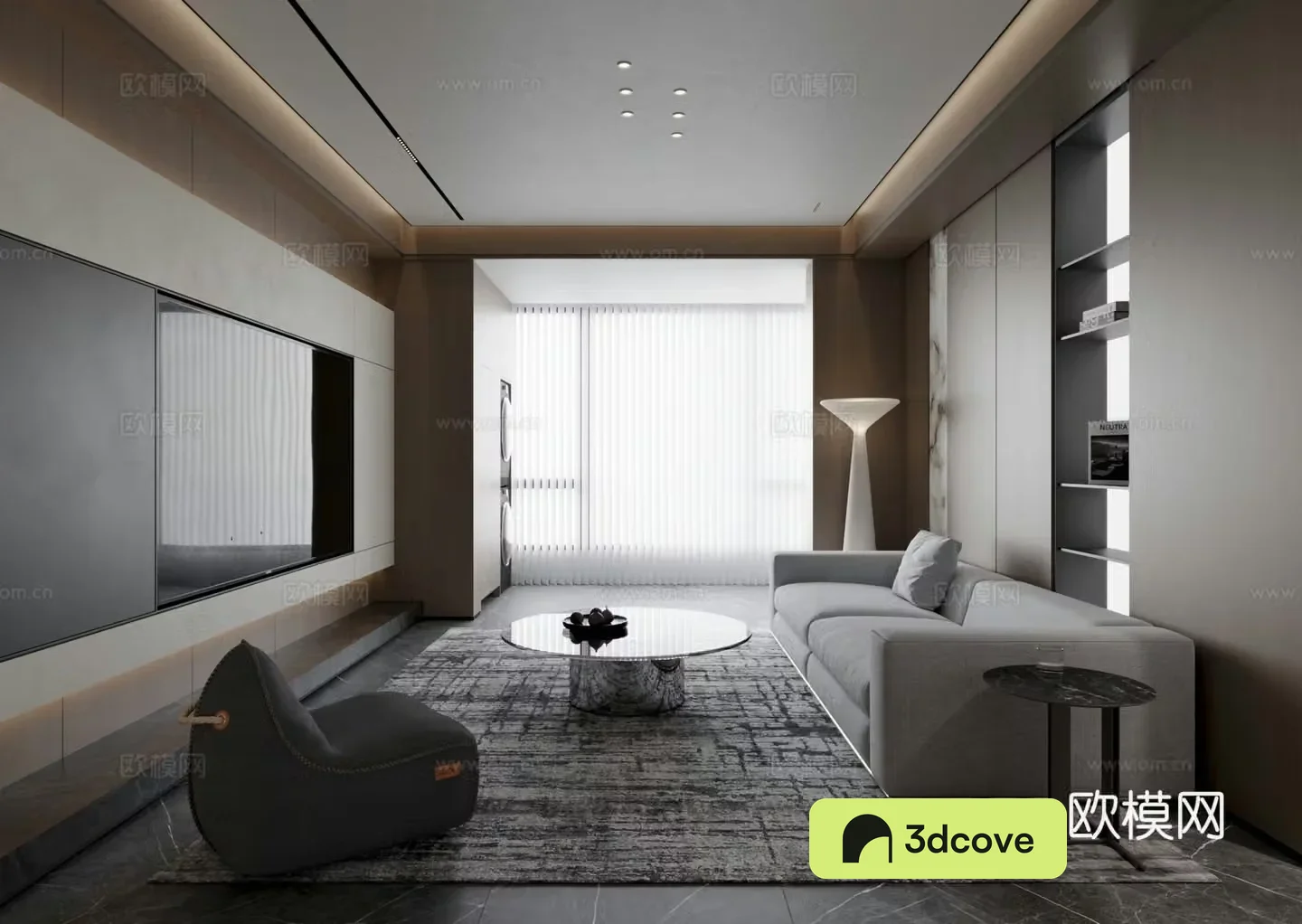 Modern living and dining room sofa coffee table carpet dining table