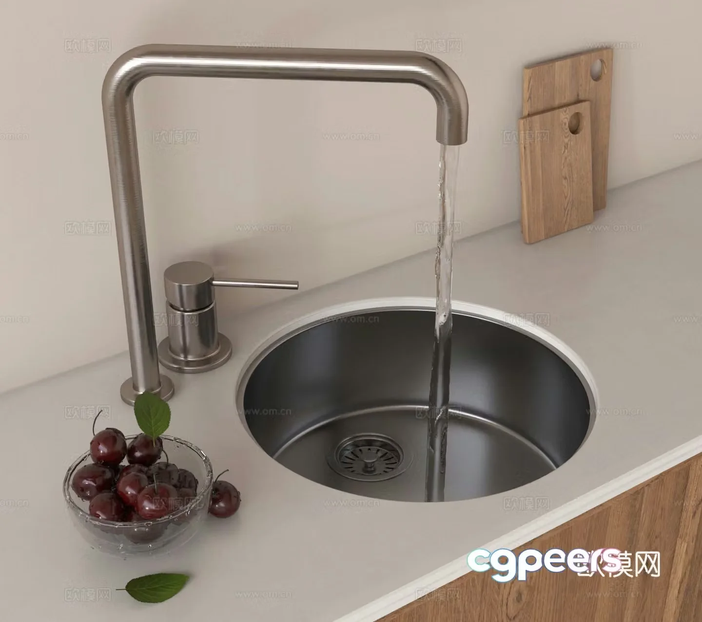 Sink vegetable wash basin dishwasher 3D model
