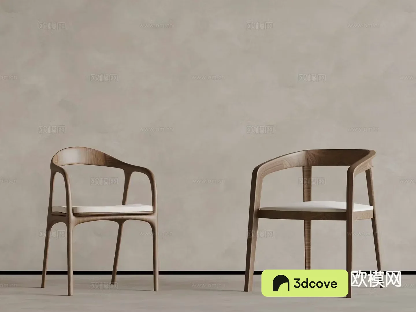 Wabi-sabi wooden chair dining chair leisure chair