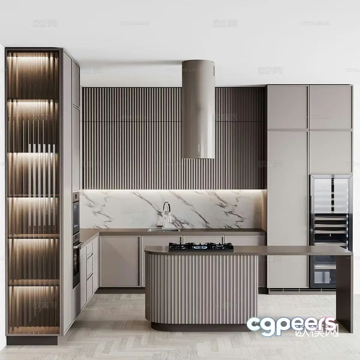 Modern Italian minimalist cabinet 3d model