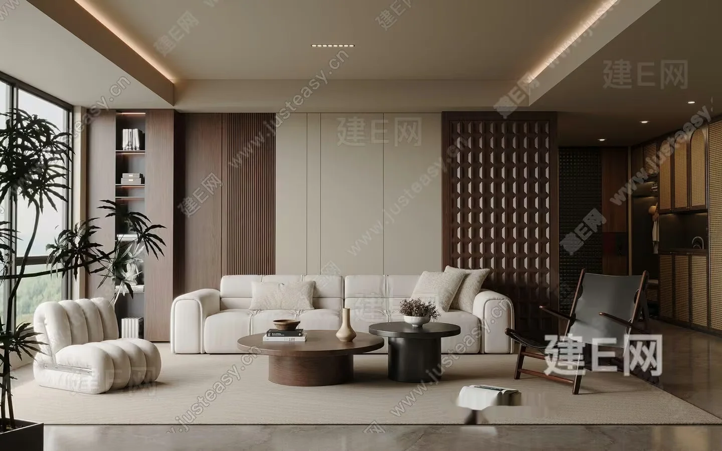 Modern Living Room 3D Model – 12415 – VRAY Render