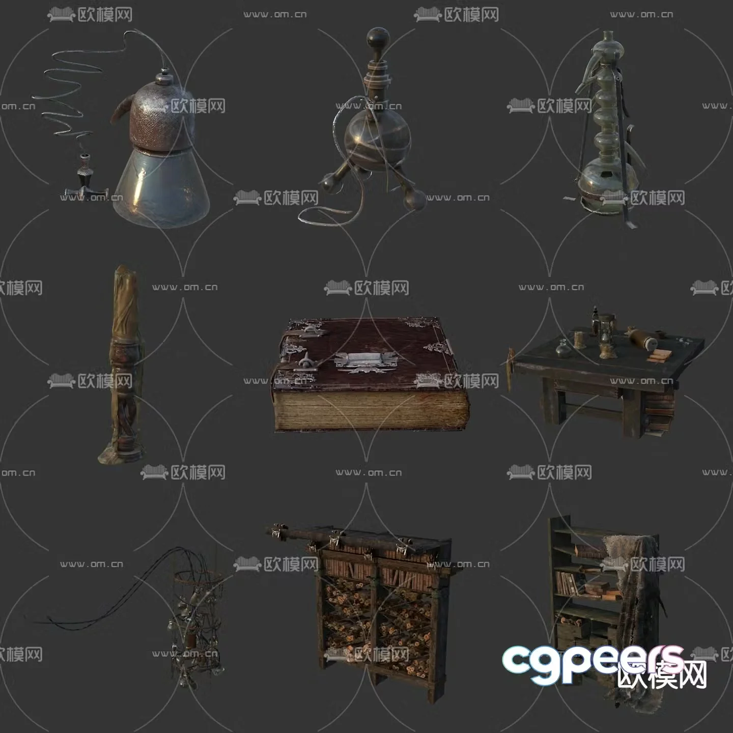 Magical items Harry Potter game scene objects 3D model