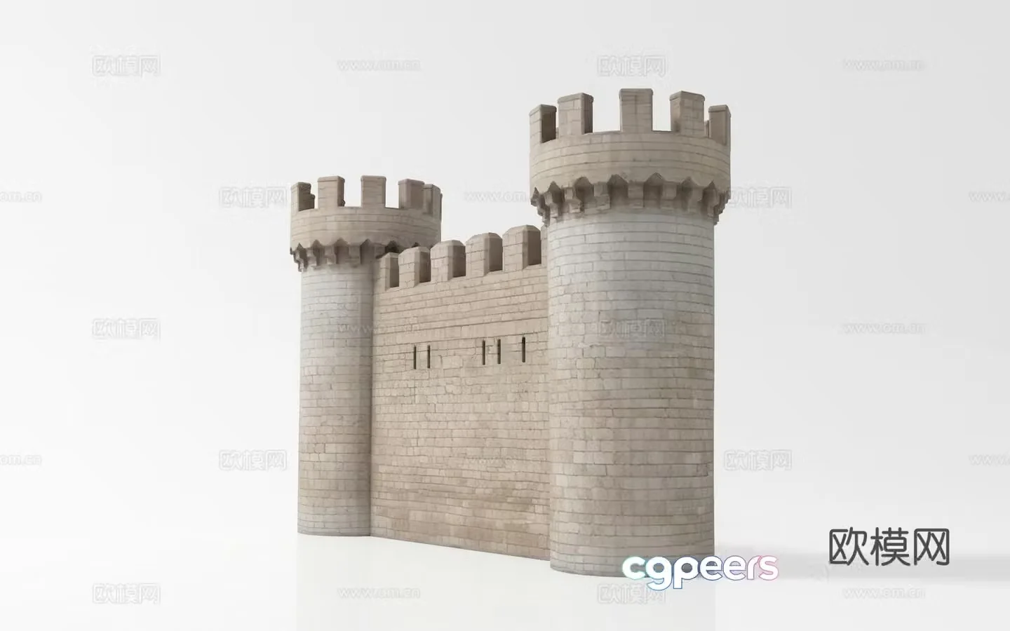 European-style castle ancient castle European castle walled building European-style architecture cartoon style 3d model