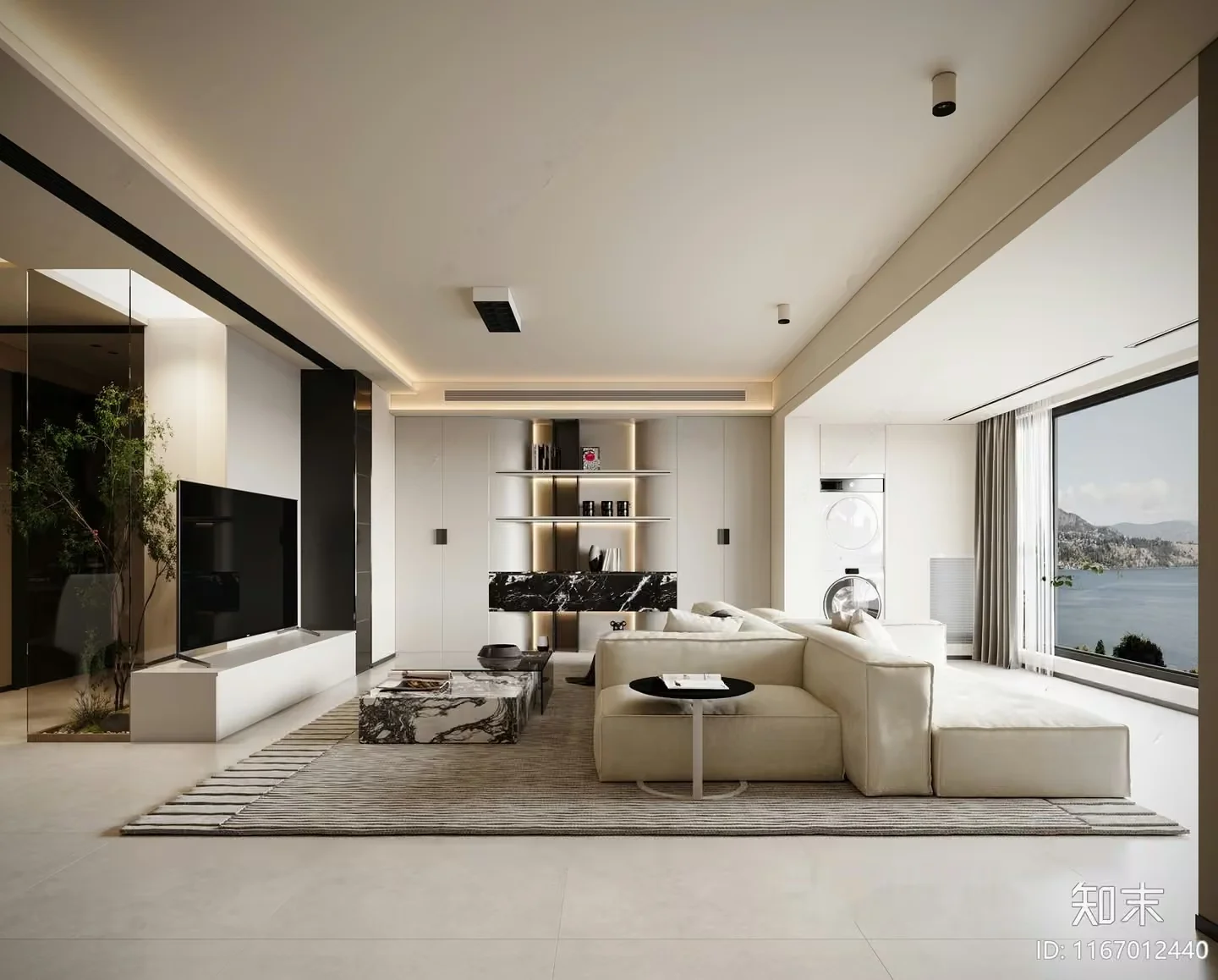Modern Living Room 3D Model – 10882 – VRAY Render
