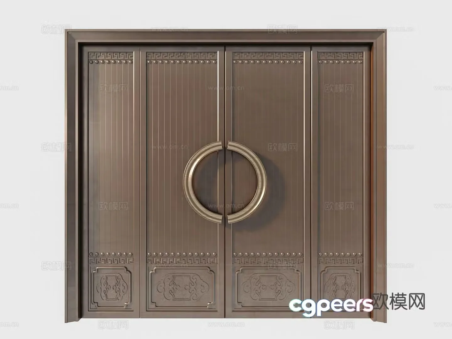 Modern new Chinese style door 3D model