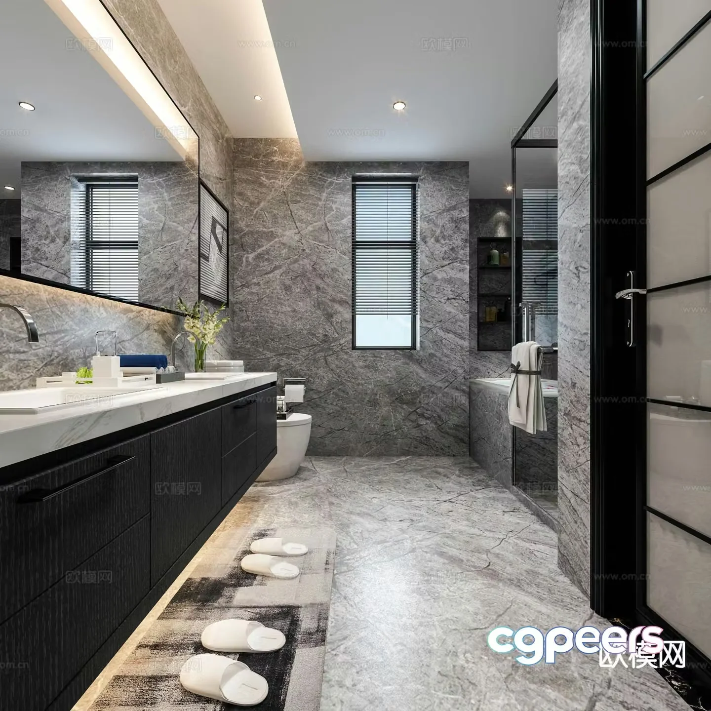 Modern bathroom bathroom 3d model