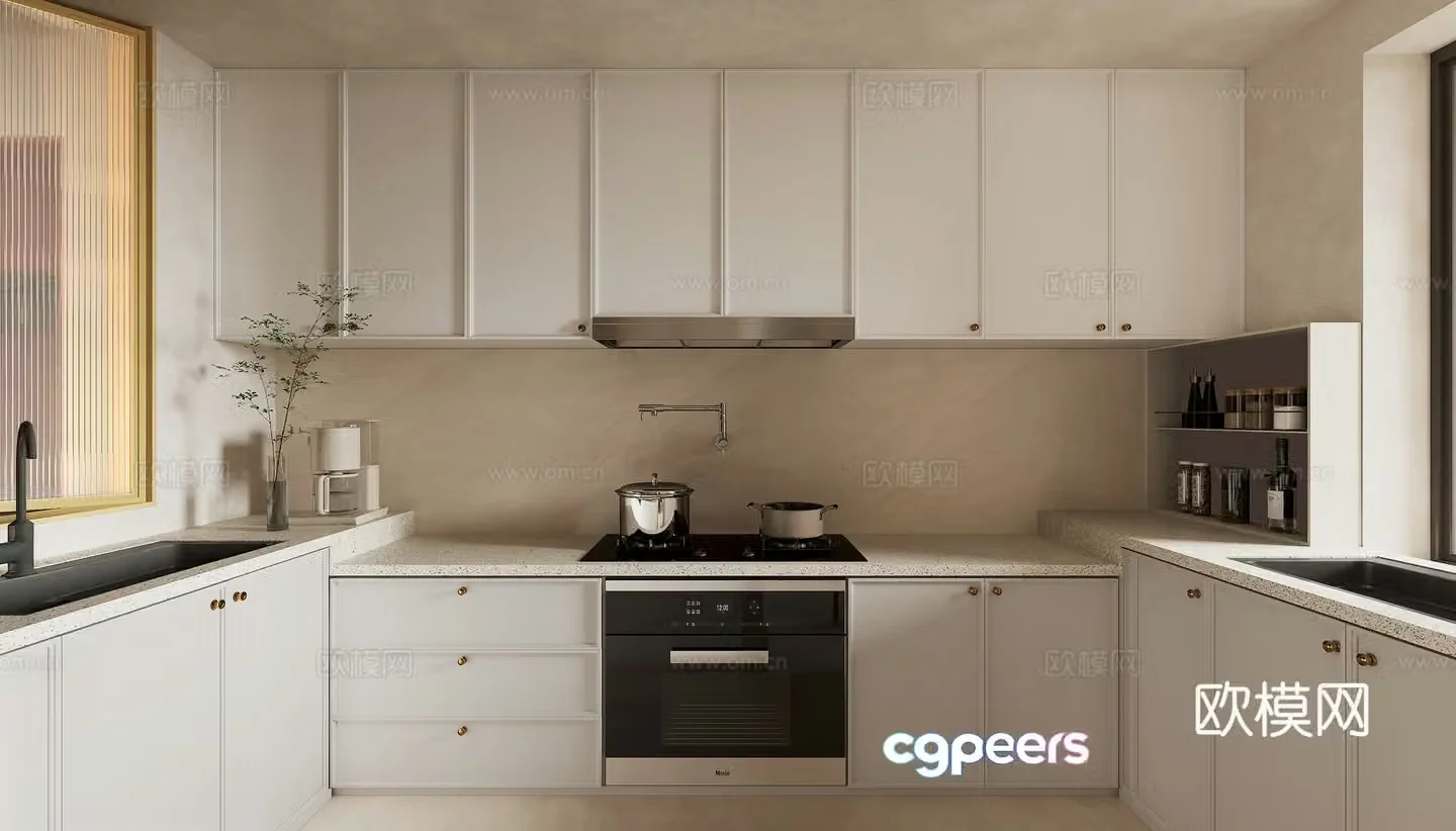 Creamy Kitchen 3d Model