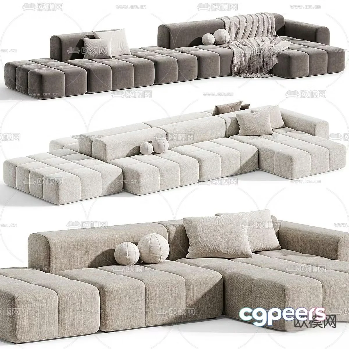 modular sofa 3d model