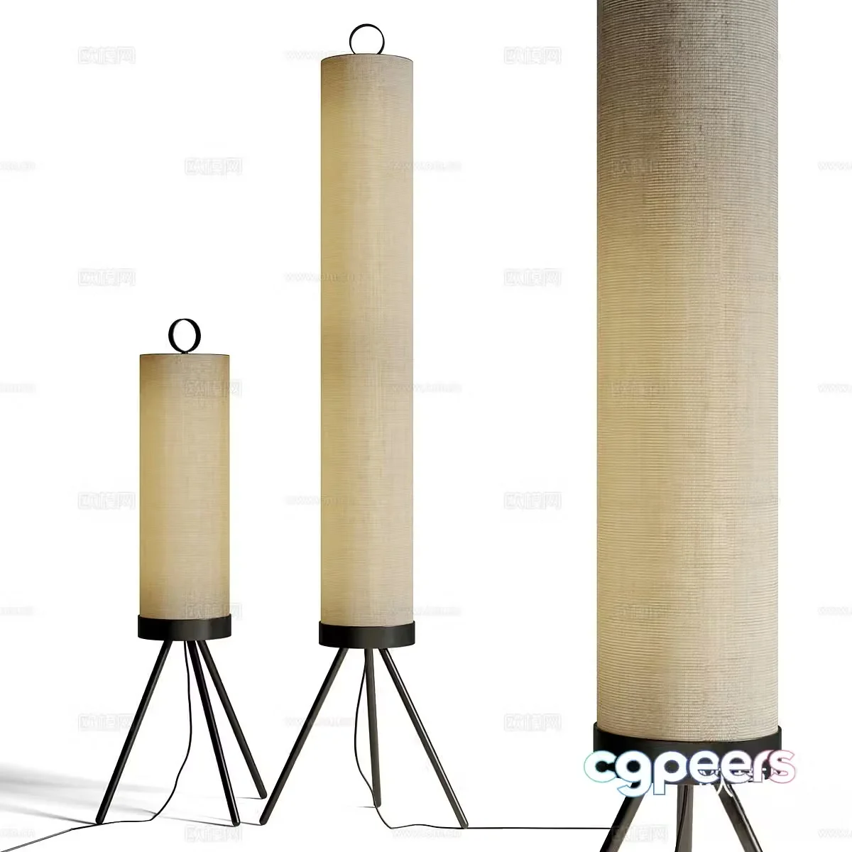 New Chinese style floor lamp 3d model