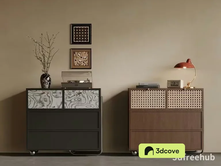 Modern Dresser And Side Table