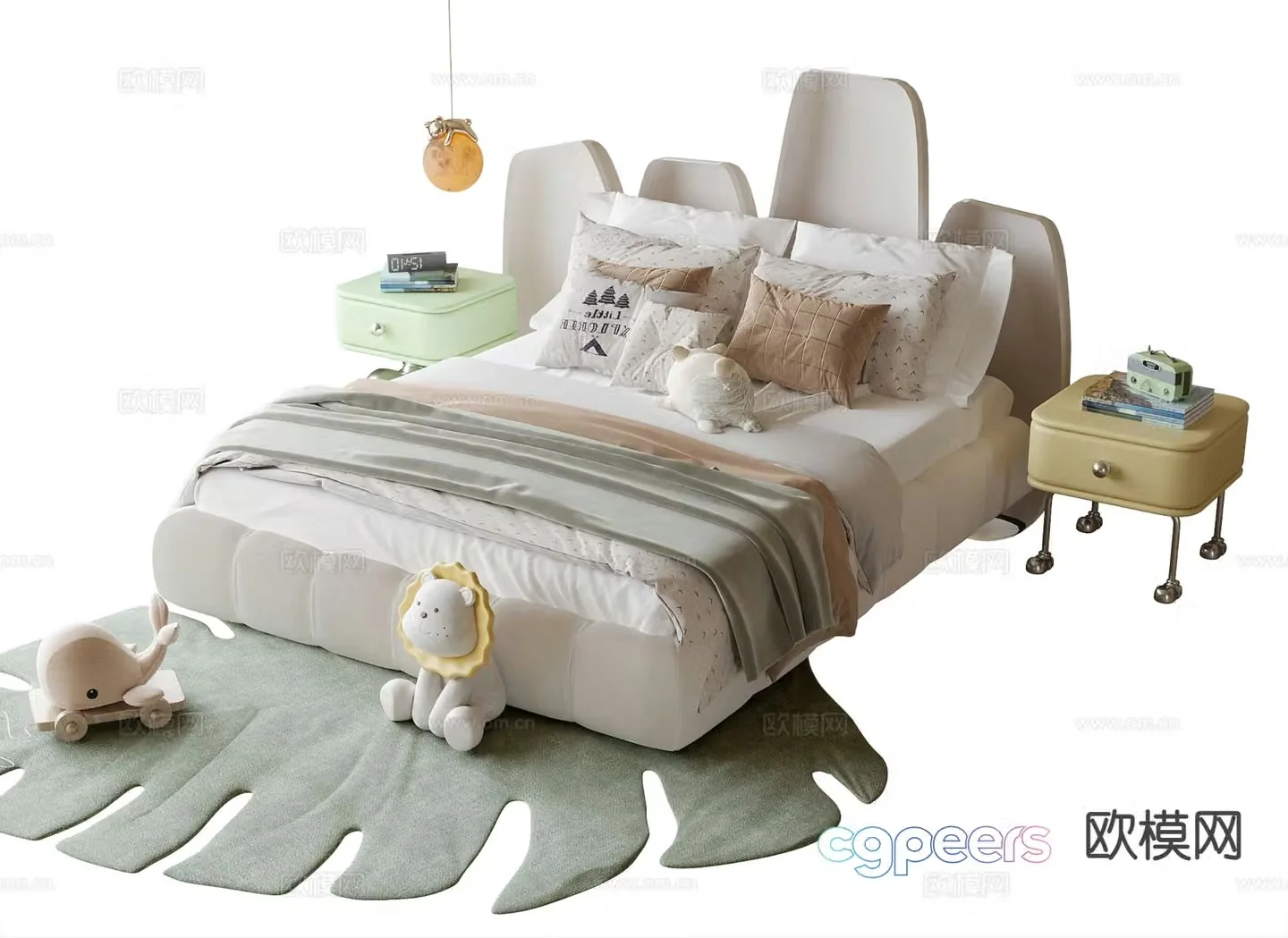Modern children’s bed 3d model