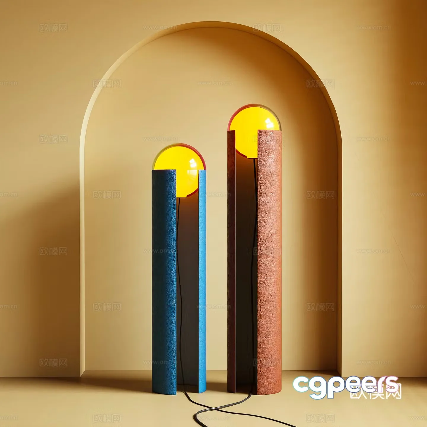 Modern floor lamp Dopamine 3D model