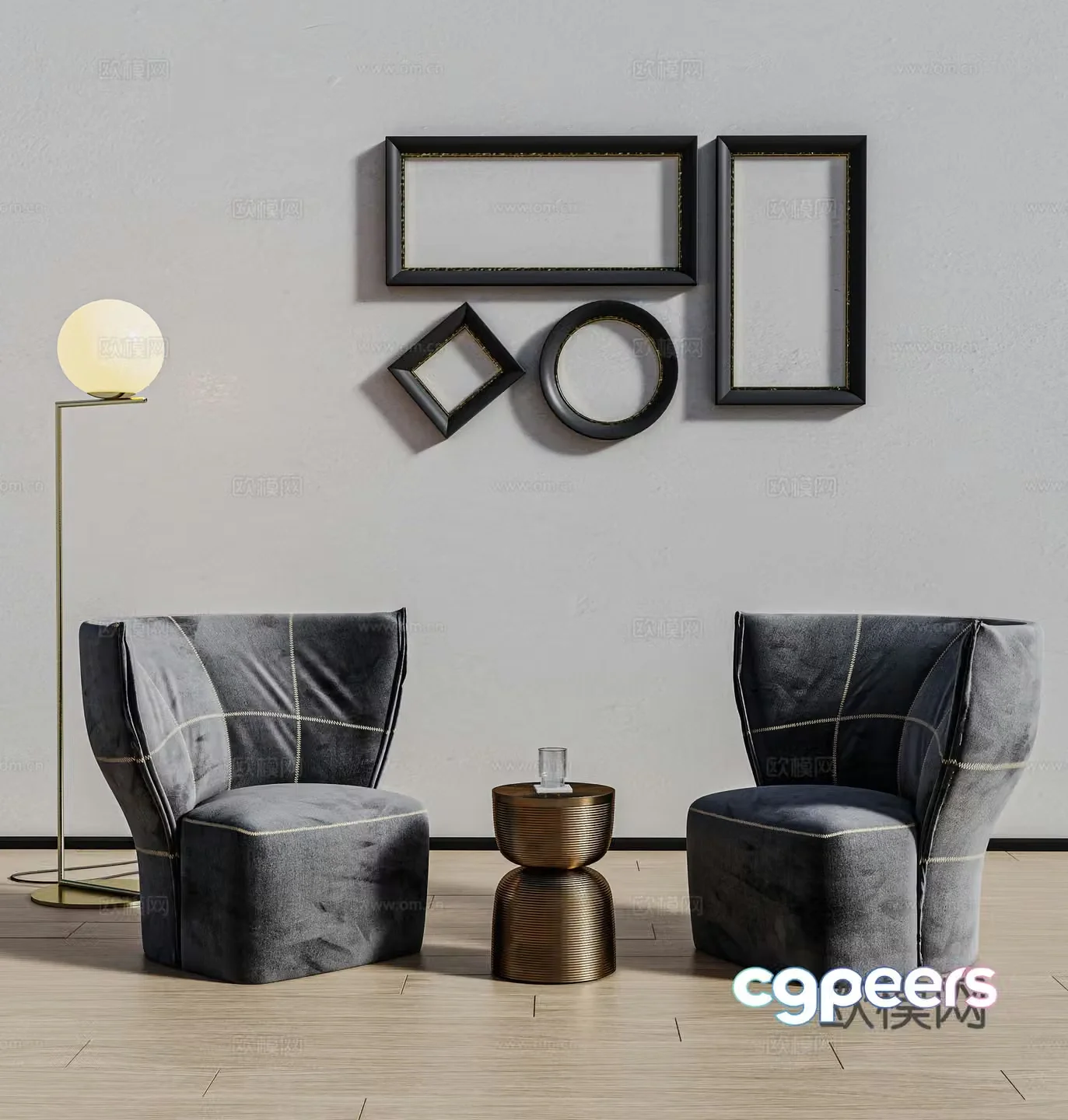 Modern single chair Leisure chair Modern sofa single chair 3d model