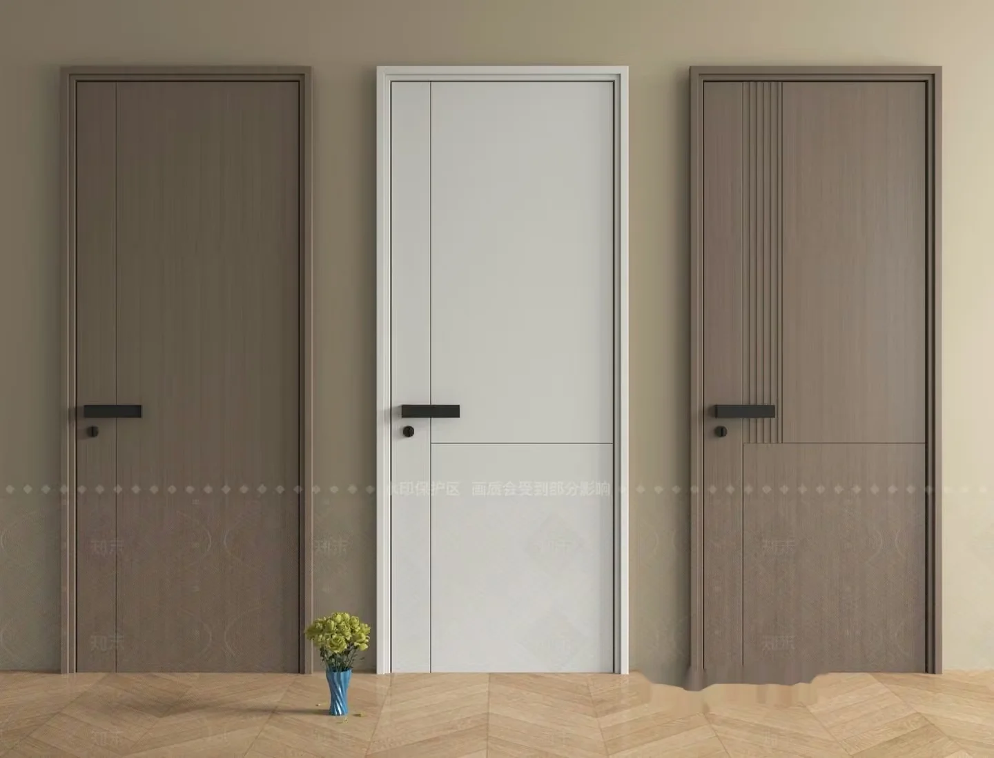 Three Doors 3D Model – 185 – VRAY Render