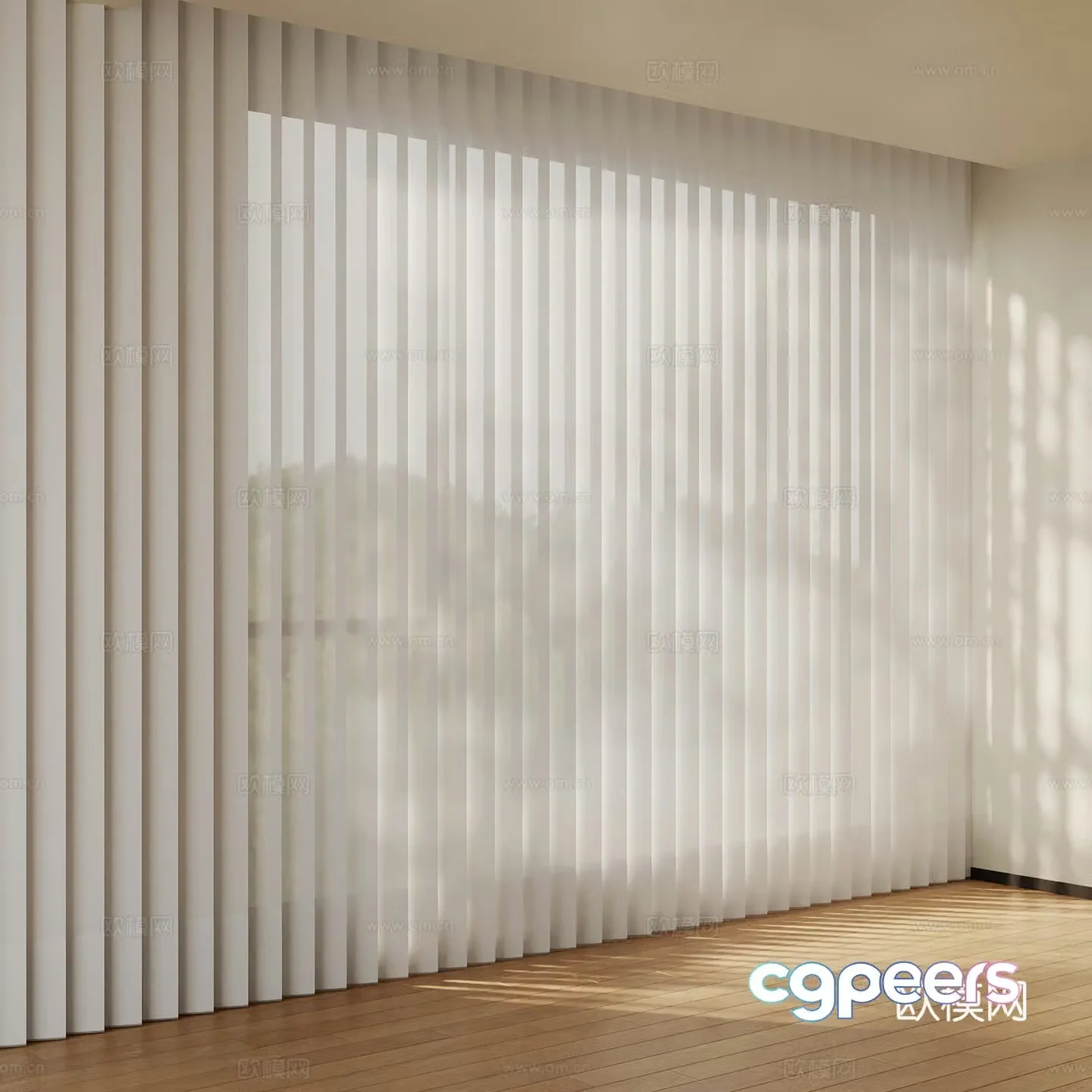 Modern minimalist curtains Dream curtains 3d model
