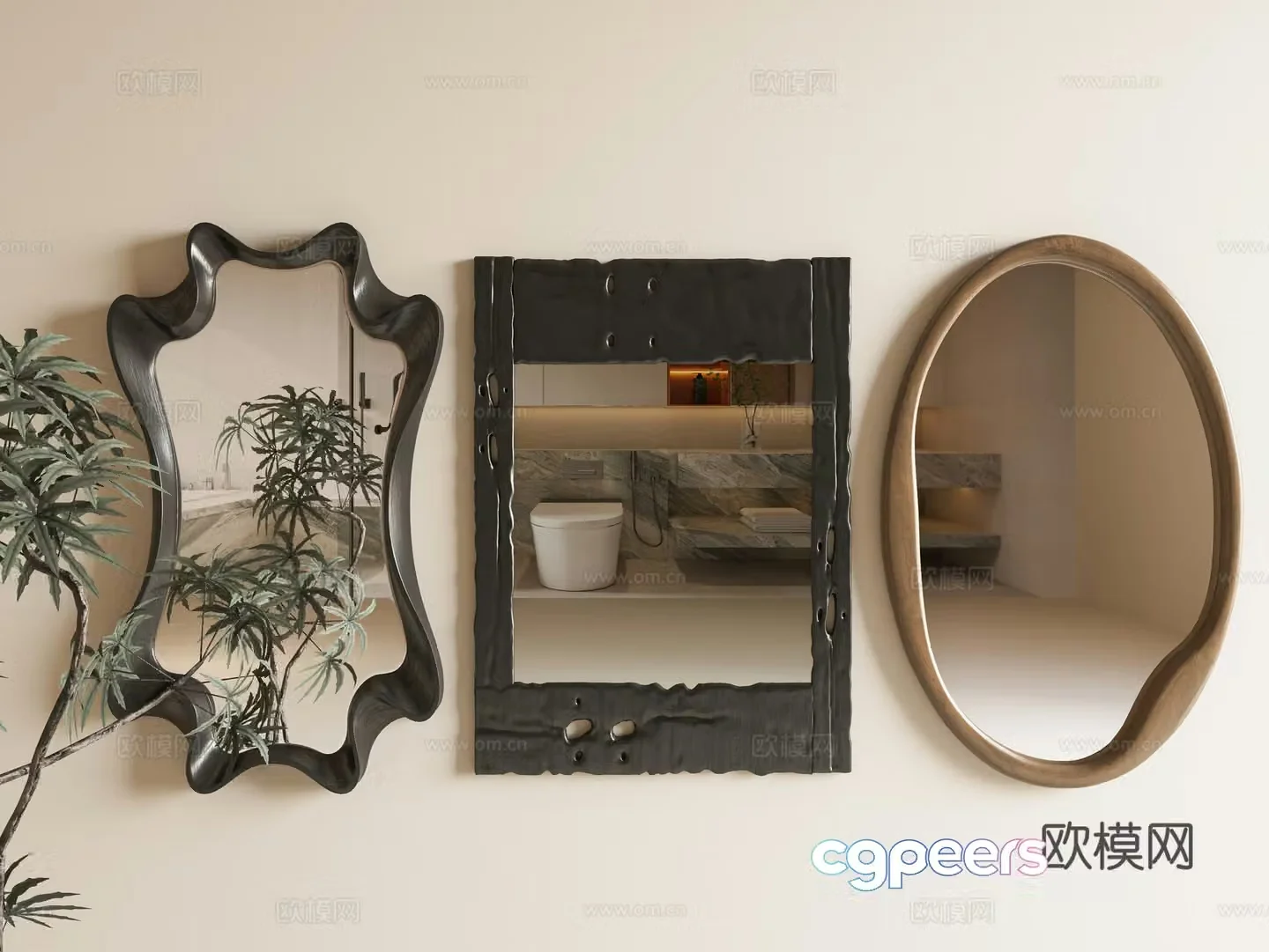 Middle Ages wasabi mirror Middle Ages wasabi goose mirror Middle Ages wasabi mirror Bathroom mirror 3D model