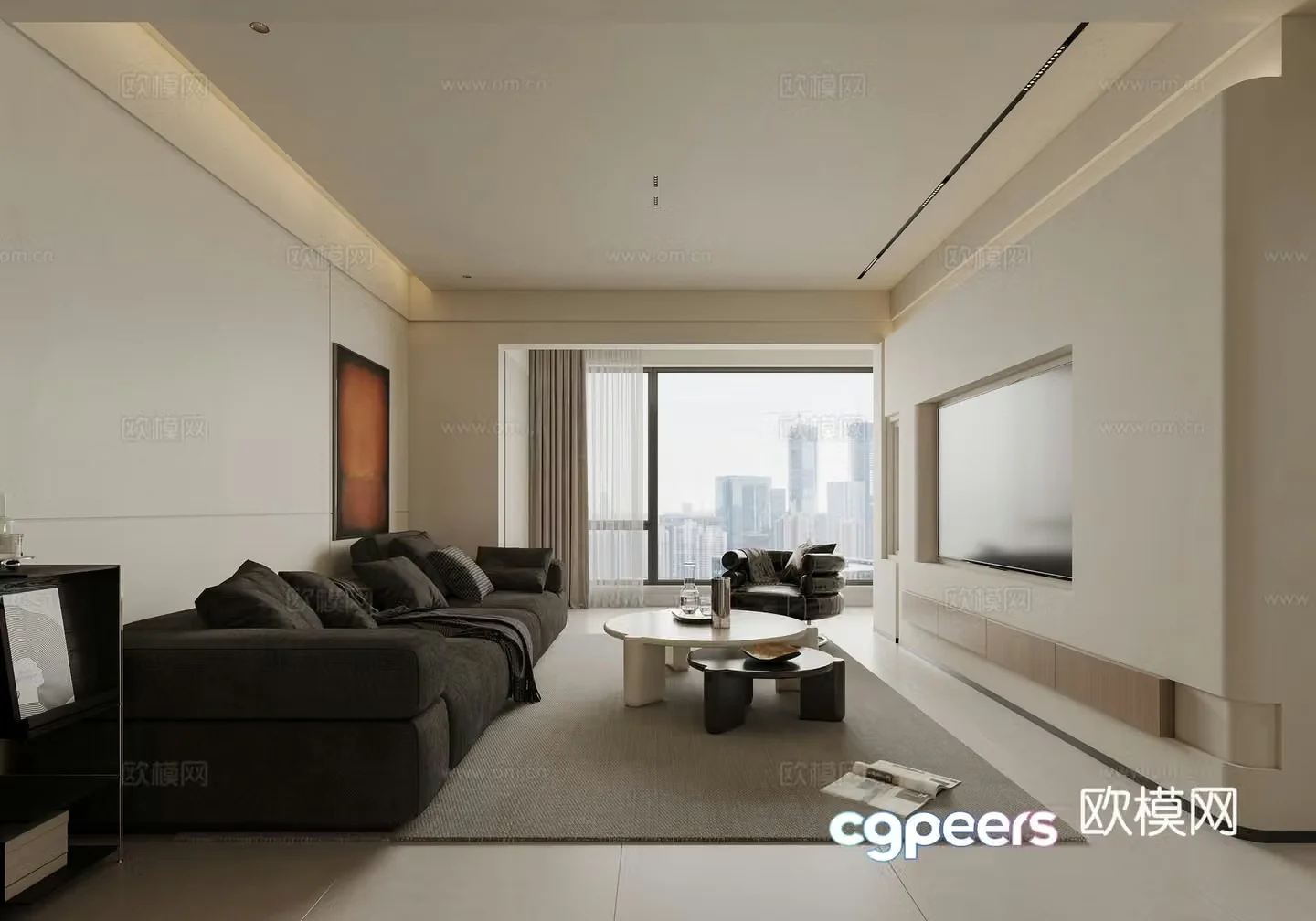 Modern living room 3d model
