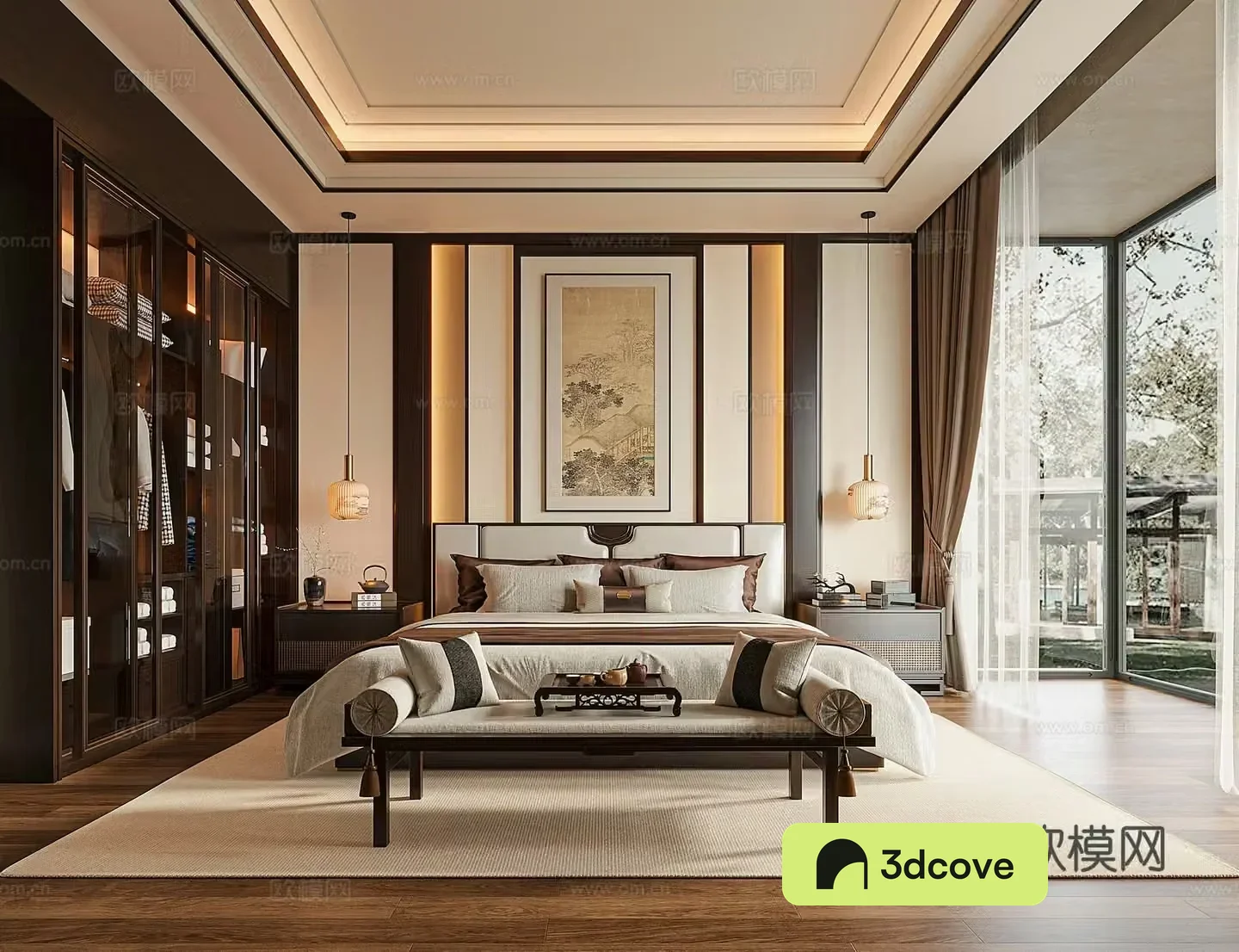 New Chinese style bedroom master bedroom