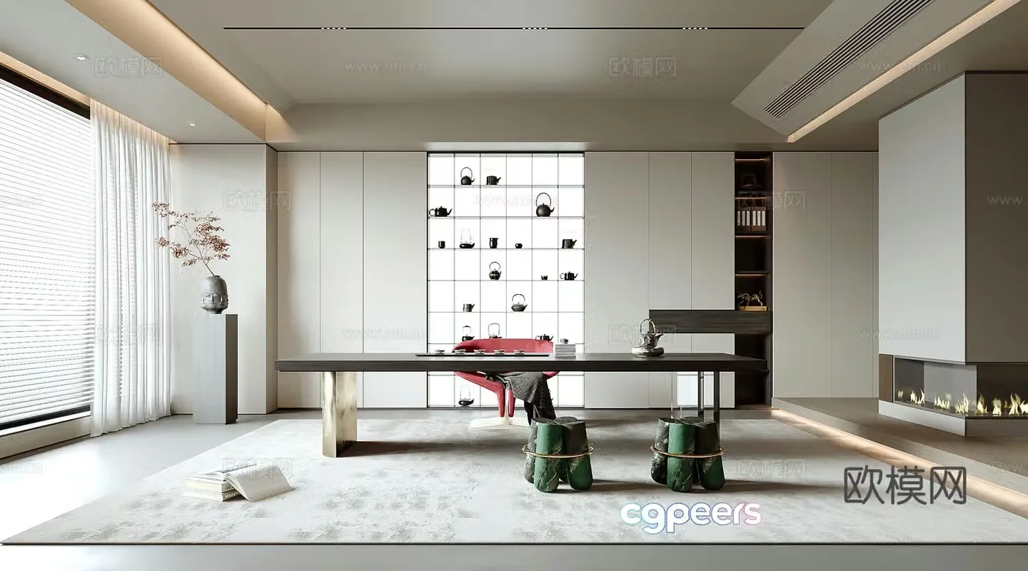 New Chinese tea room 3D model