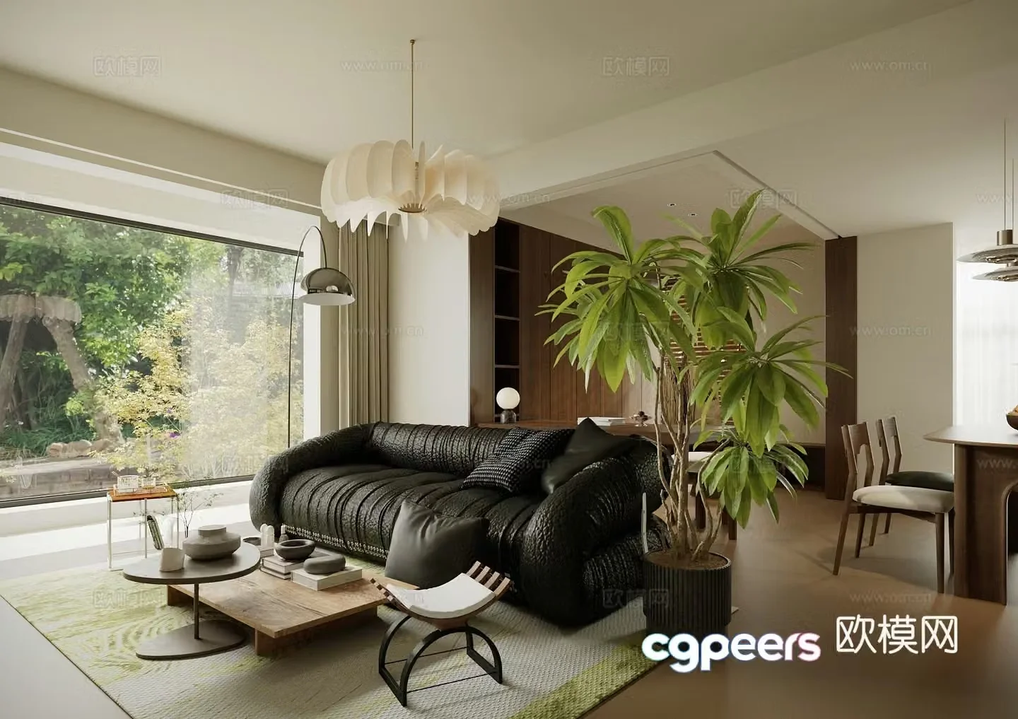 Medium-old home living room small living room Wasabi living room 3D model