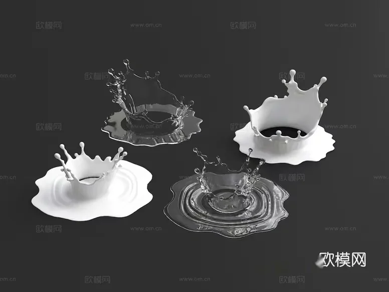 A Crown-Shaped Sculpture Made Of White Ceramic 3D Model – 12375 – VRAY Render
