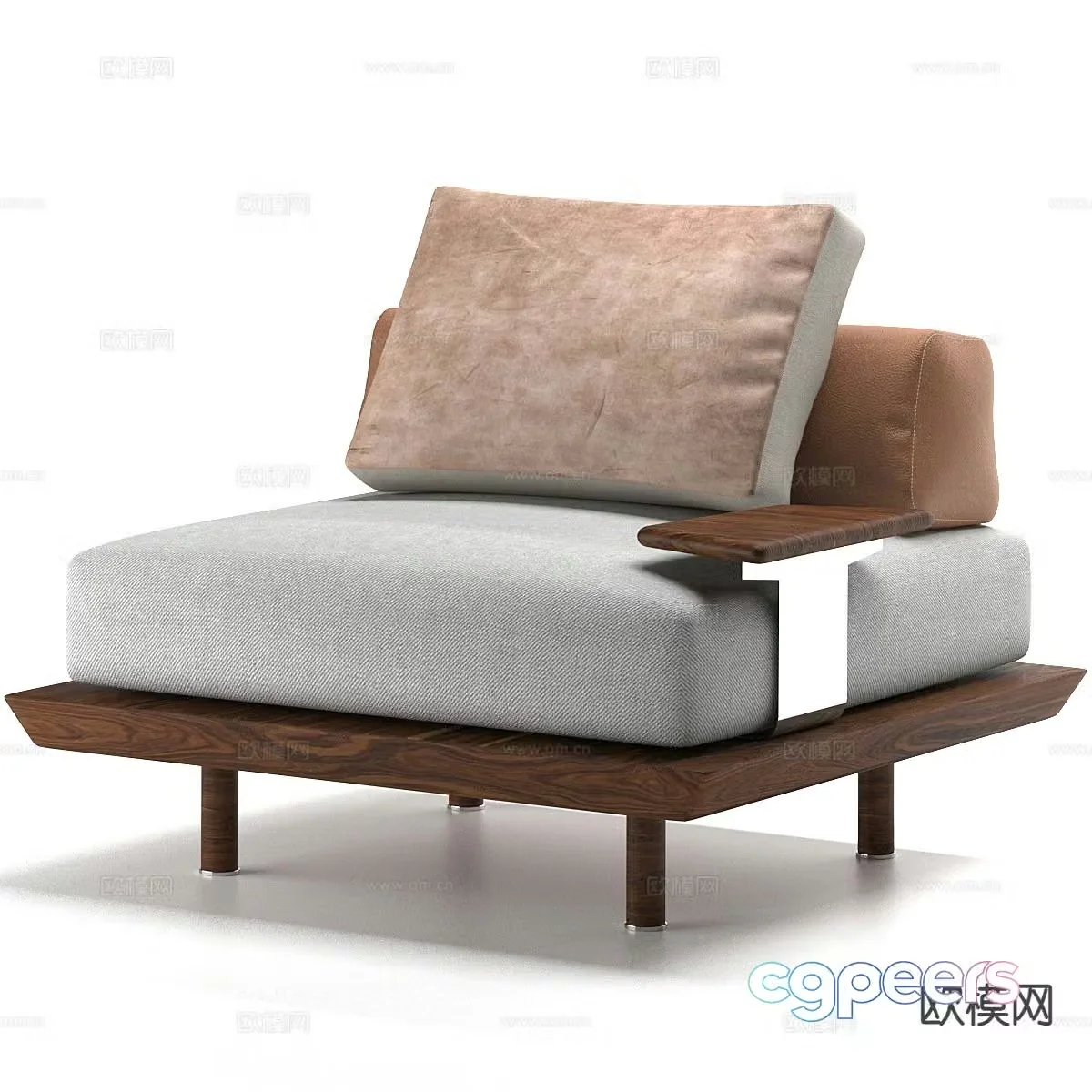 Single sofa leisure sofa 3d model