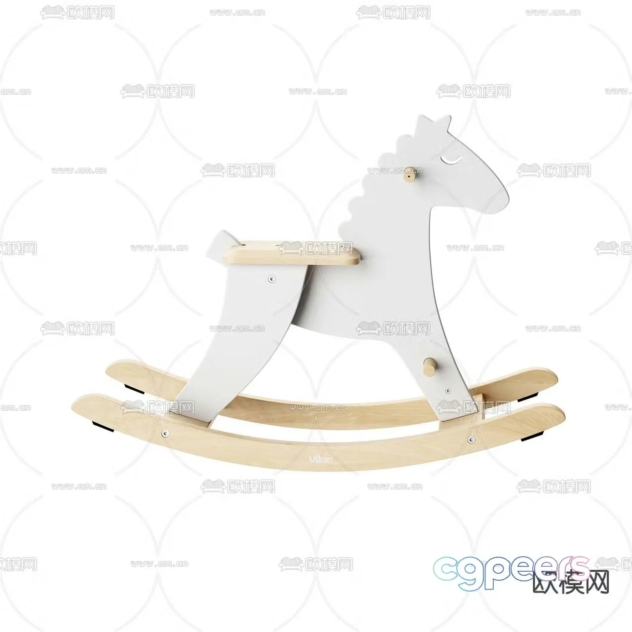 Modern children’s rocking horse toy 3d model