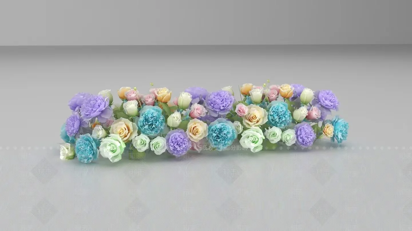 Pastel-Colored Flower Arrangement 3D Model – 18653 – VRAY Render