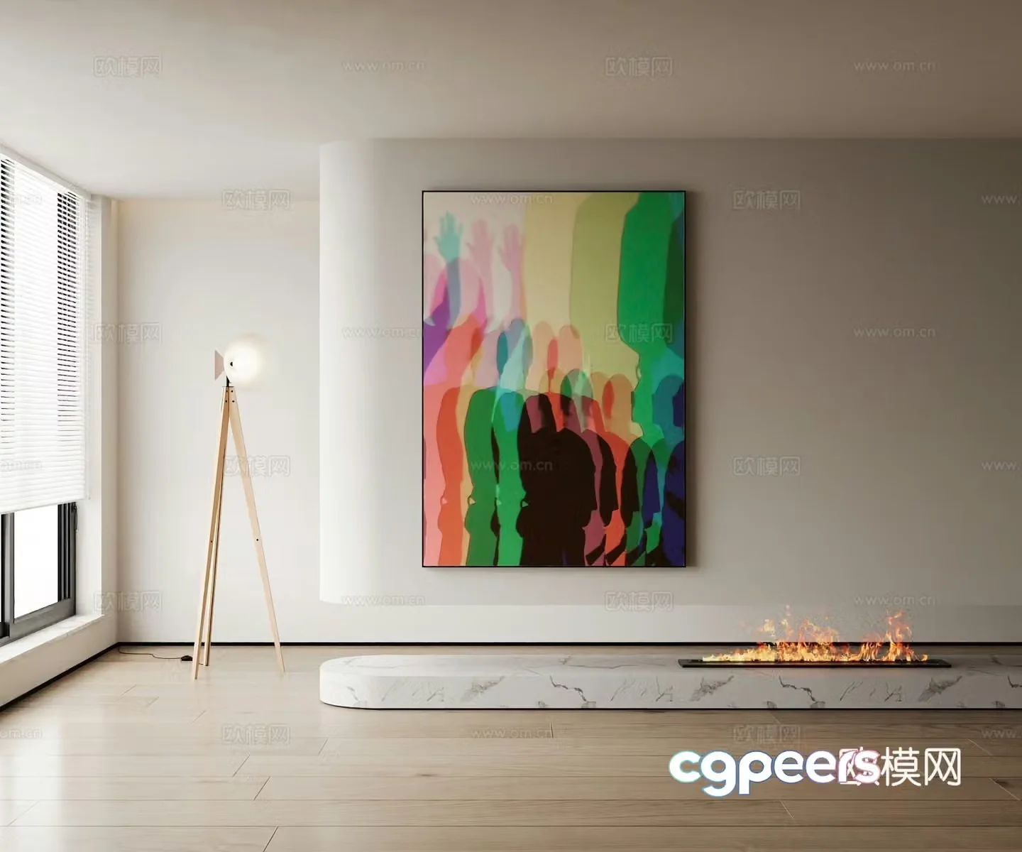 Modern decorative painting 3d model