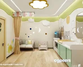 A Children’S Playroom 3D Model – 5941 – VRAY Render
