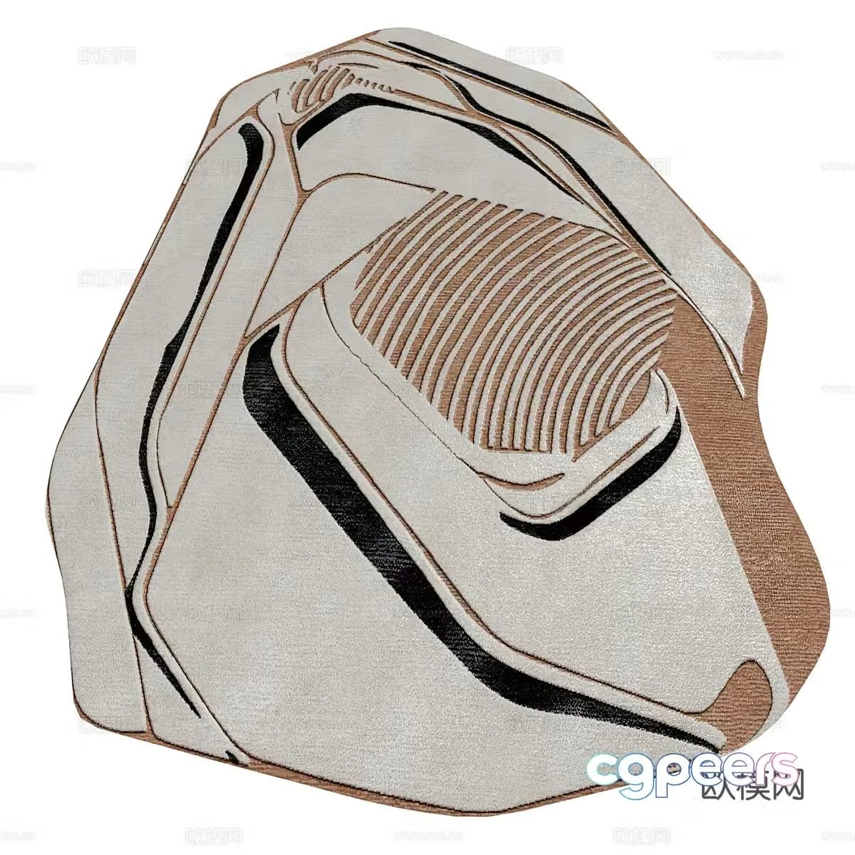 Special-shaped carpet Irregular carpet 3D model